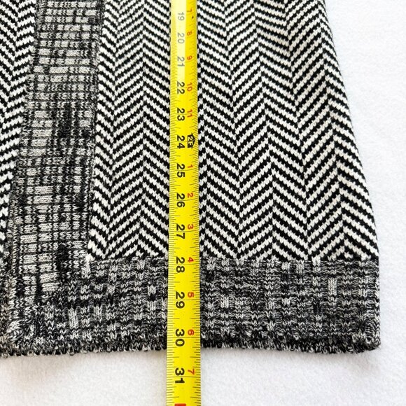 WHBM Women's Black/White Chevron Open Front Knit Cardigan Sweater Sz Medium NWOT - Picture 10 of 10